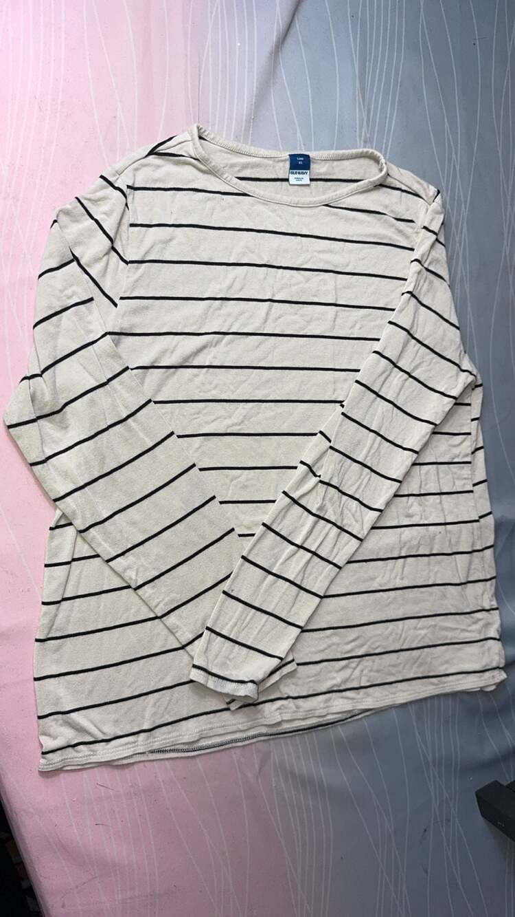 Old Navy Luxe Women's Long-Sleeve Striped T-Shirt XS